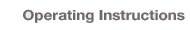 Operating Instructions